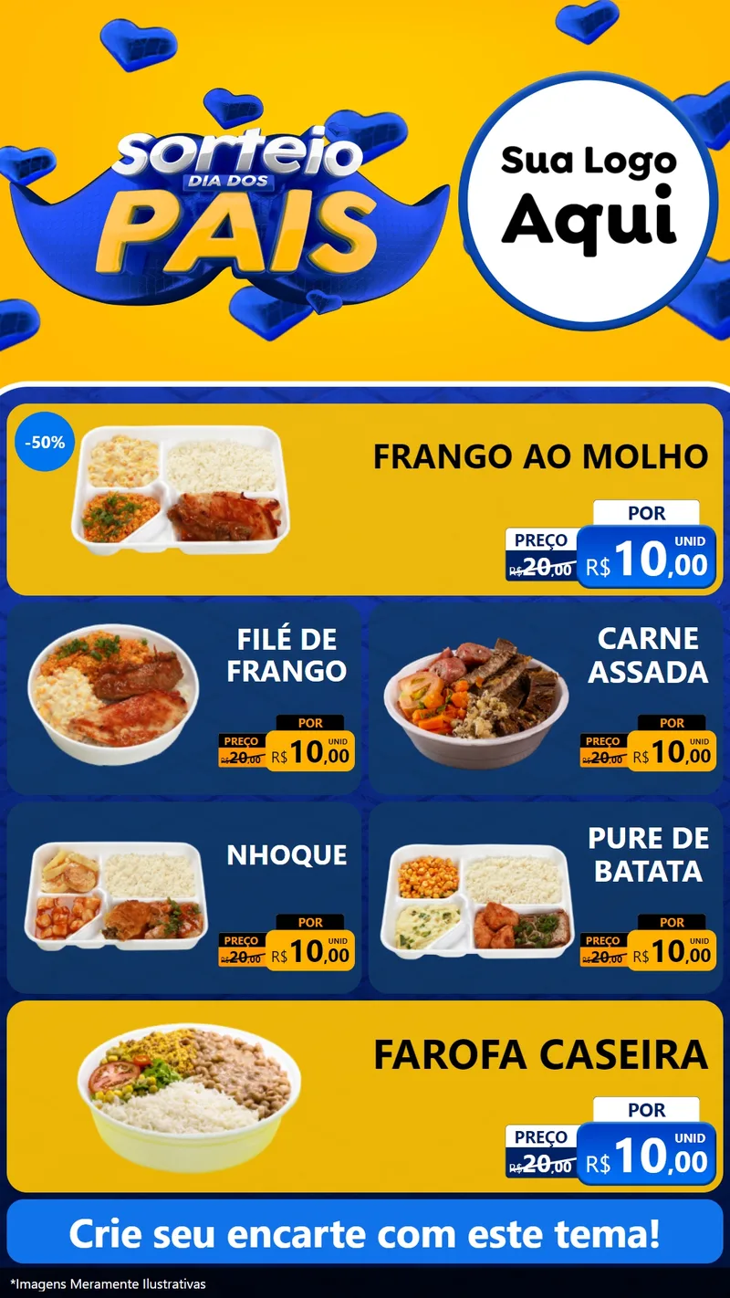 Modelo de TV para TV Vertical com o tema Sorteio Dia dos Pais para Restaurante