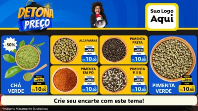 Modelo de TV para TV Horizontal com o tema Detona Preços para Produtos Naturais