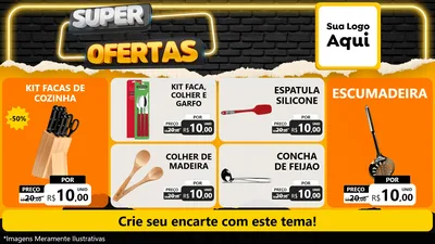 Modelo de TV para TV Horizontal com o tema Super Ofertas para Utilidades Domésticas