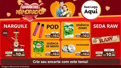 Modelo de TV para TV Horizontal com o tema Semana dos Namorados para Tabacaria