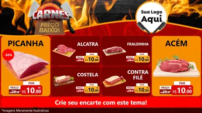 Modelo de TV para TV Horizontal com o tema Quarta das Carnes para Açougue