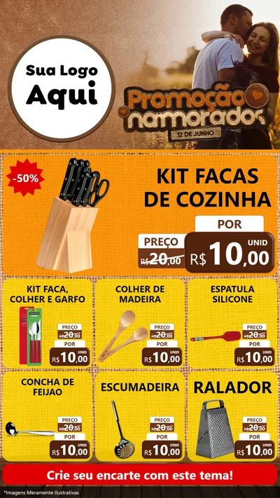 Modelo de Rede Social para Stories com o tema Promoção Namorados para Utilidades Domésticas