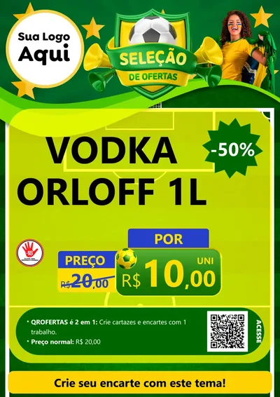 Modelo de Cartaz para Cartaz A4 Vertical com o tema Quintou do Real para Distribuidora de bebidas