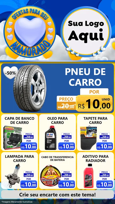Modelo de Rede Social para Stories com o tema Ofertas Para Seu Namorado para Auto peças