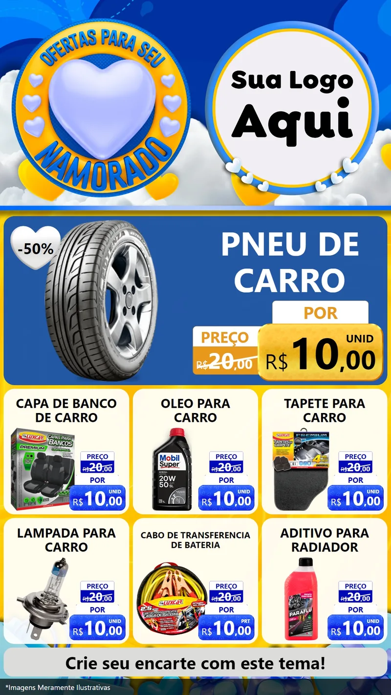 Modelo de Rede Social para Stories com o tema Ofertas Para Seu Namorado para Auto peças