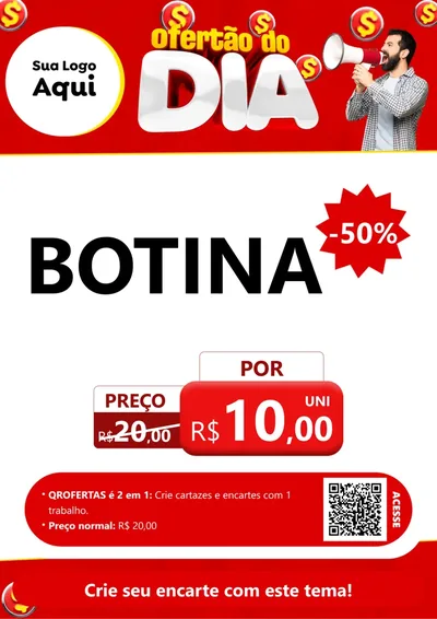 Modelo de Cartaz para Cartaz A4 Vertical com o tema Ofertão do dia para Agropecuária