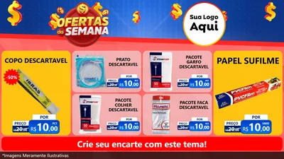 Modelo de TV para TV Horizontal com o tema Ofertas Da Semana para Embalagens