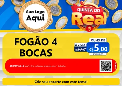 Modelo de Cartaz para Cartaz A4 Horizontal com o tema Quinta do Real para Móveis e Eletro