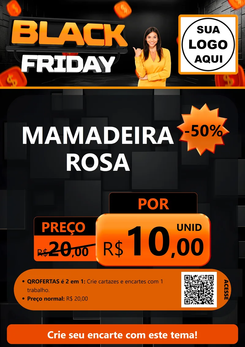 Modelo de Cartaz para Cartaz A4 Vertical com o tema Black Friday para Bebês