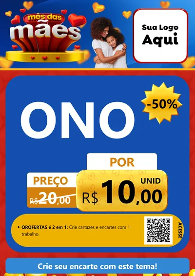 Modelo de Cartaz para Cartaz A4 Vertical com o tema Mês das Mães para Óticas
