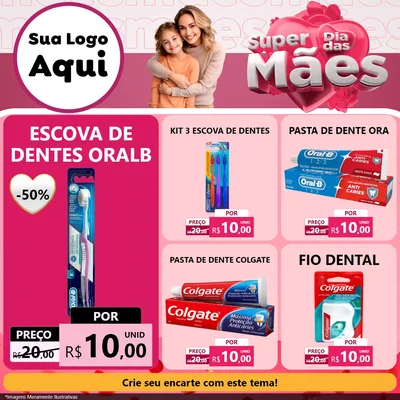 Modelo de Rede Social para Feed Facebook com o tema Super Dia Das Mães para Higiene Pessoal