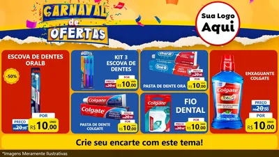 Modelo de TV para TV Horizontal com o tema Carnaval de Ofertas para Higiene Pessoal