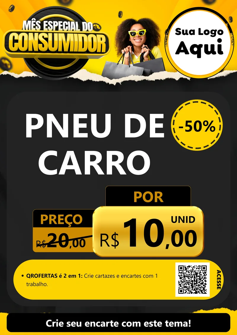 Modelo de Cartaz para Cartaz A4 Vertical com o tema Mês Especial do Consumidor para Auto peças