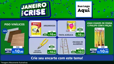 Modelo de TV para TV Horizontal com o tema Janeiro Sem Crise para Material para Construção