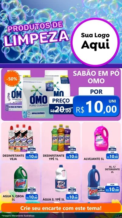 Modelo de Rede Social para Stories com o tema Produtos de Limpeza para Produtos de Limpeza