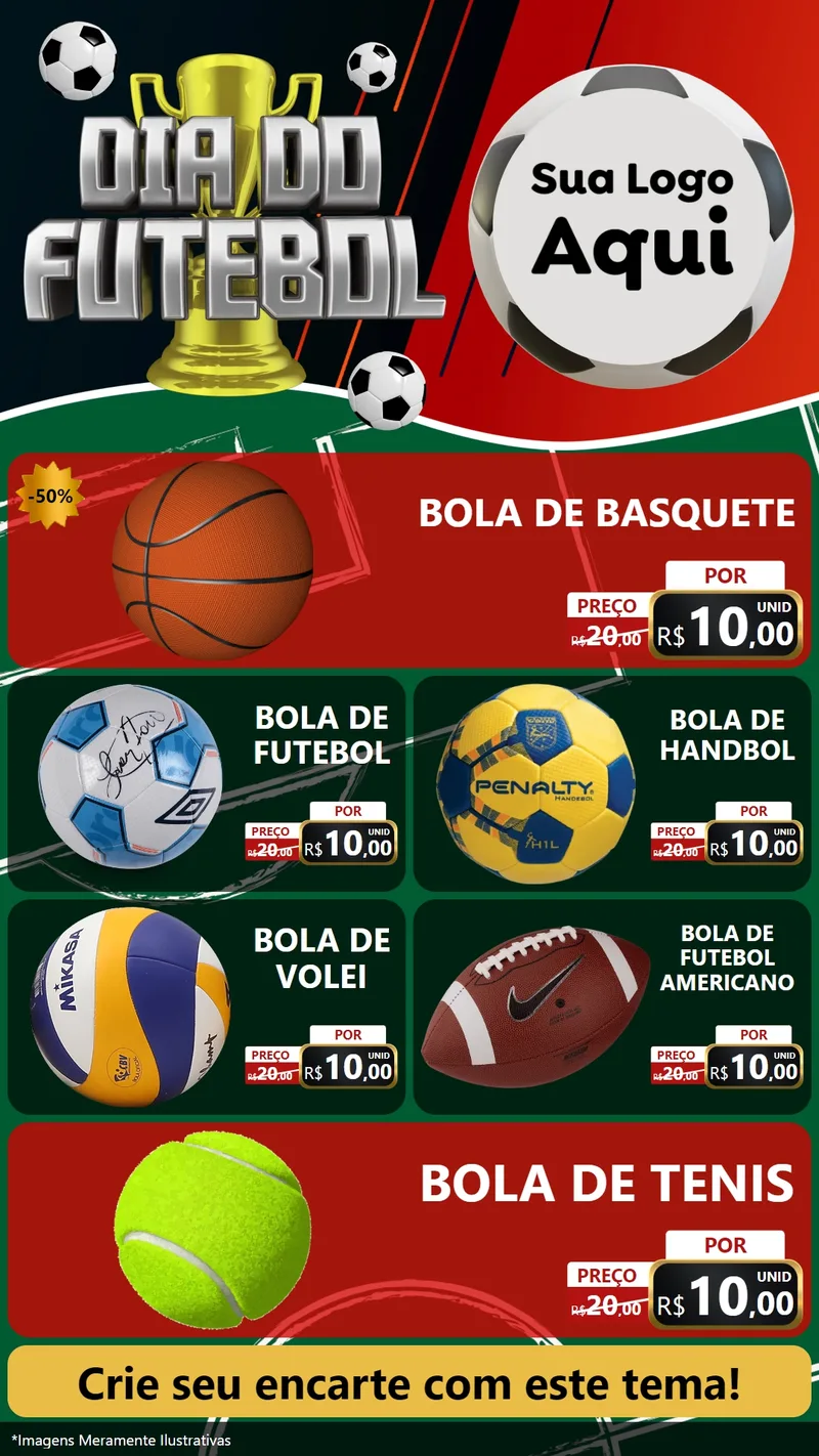 Modelo de TV para TV Vertical com o tema Dia Do Futebol para Artigos Esportivos