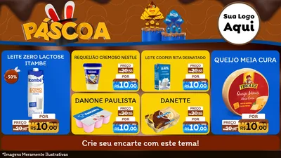 Modelo de TV para TV Horizontal com o tema Páscoa para Frios e Laticínios