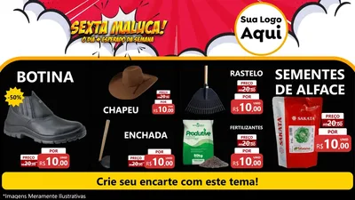 Modelo de TV para TV Horizontal com o tema Sexta Maluca! para Agropecuária