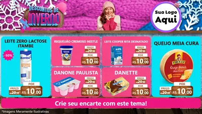 Modelo de TV para TV Horizontal com o tema Descontos de Inverno para Frios e Laticínios