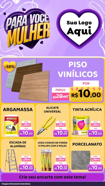 Modelo de Rede Social para Stories com o tema Para Você, Mulher para Material para Construção