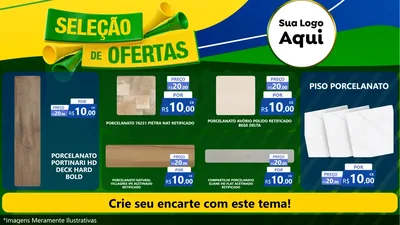 Modelo de TV para TV Horizontal com o tema Seleção de Ofertas - Copa para Pisos e revestimentos
