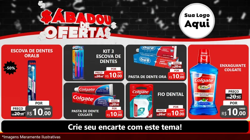 Modelo de TV para TV Horizontal com o tema Sabadou de Ofertas para Higiene Pessoal