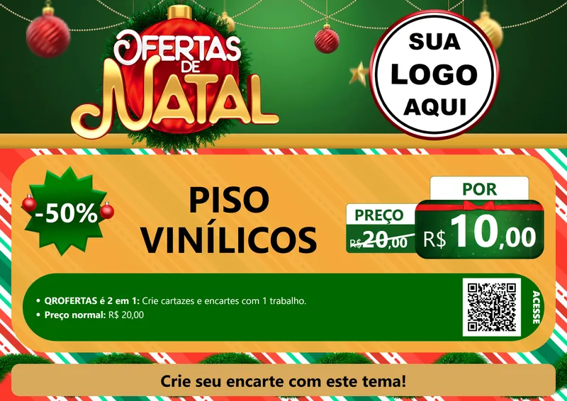 Modelo de Cartaz para Cartaz A4 Horizontal com o tema Ofertas de Natal para Material para Construção