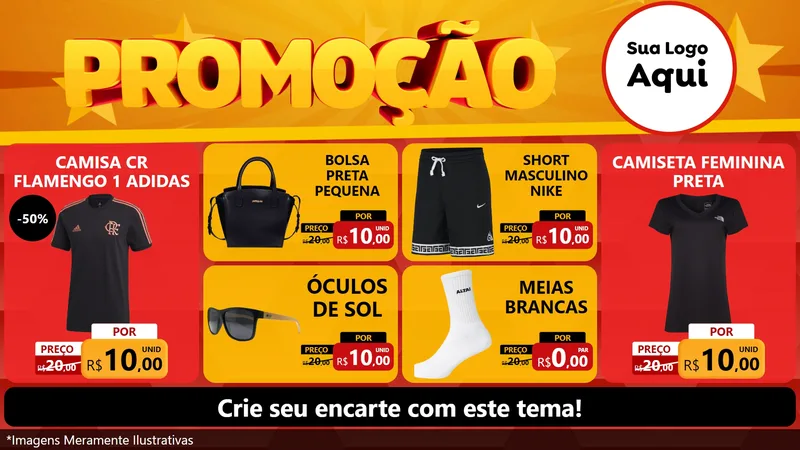 Modelo de TV para TV Horizontal com o tema Promoção para Roupas e acessórios