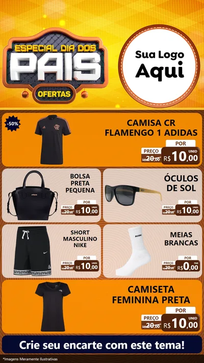 Modelo de TV para TV Vertical com o tema Especial Dia dos Pais para Roupas e acessórios