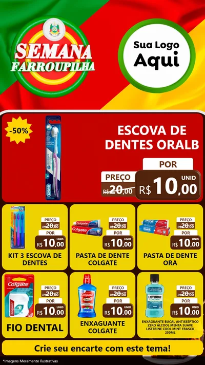 Modelo de Rede Social para Stories com o tema Semana Farroupilha para Higiene Pessoal