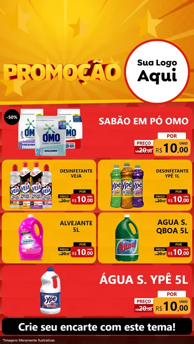 Modelo de TV para TV Vertical com o tema Promoção para Produtos de Limpeza
