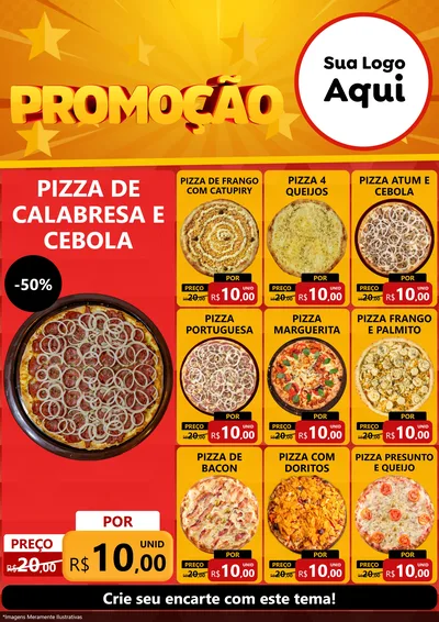Modelo de Encarte para Encarte A4 Vertical com o tema Promoção para Pizzaria