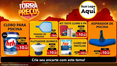 Modelo de TV para TV Horizontal com o tema Torra Preços para Produtos para Piscina