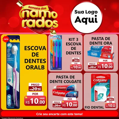 Modelo de Rede Social para Feed Facebook com o tema Semana dos namorados para Higiene Pessoal