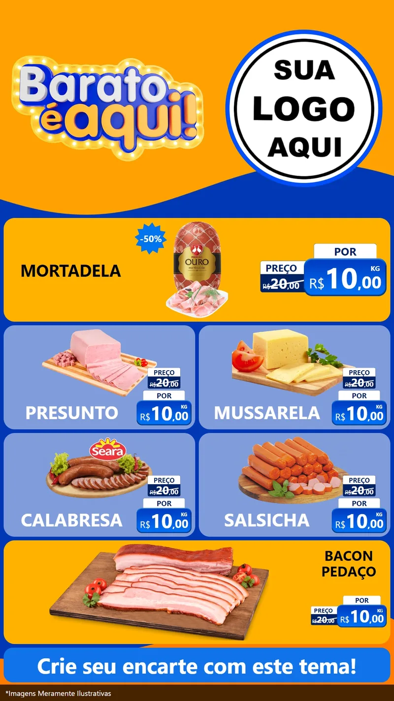 Modelo de TV para TV Vertical com o tema Barato é aqui para Frios e Laticínios