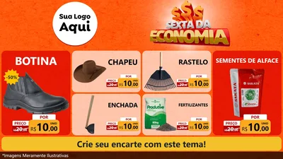 Modelo de TV para TV Horizontal com o tema Sexta da Economia para Agropecuária
