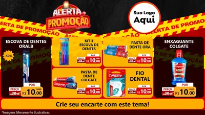 Modelo de TV para TV Horizontal com o tema Alerta de Promoção para Higiene Pessoal