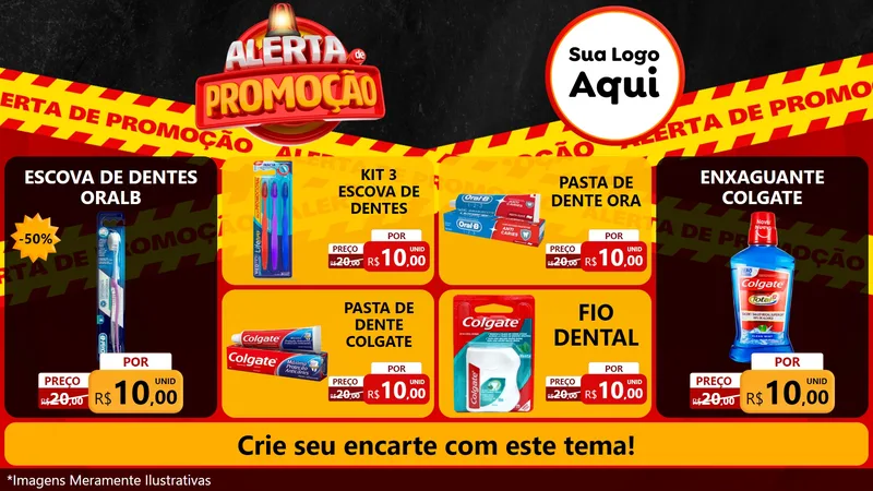 Modelo de TV para TV Horizontal com o tema Alerta de Promoção para Higiene Pessoal