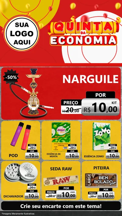 Modelo de Rede Social para Stories com o tema Quinta da Economia para Tabacaria