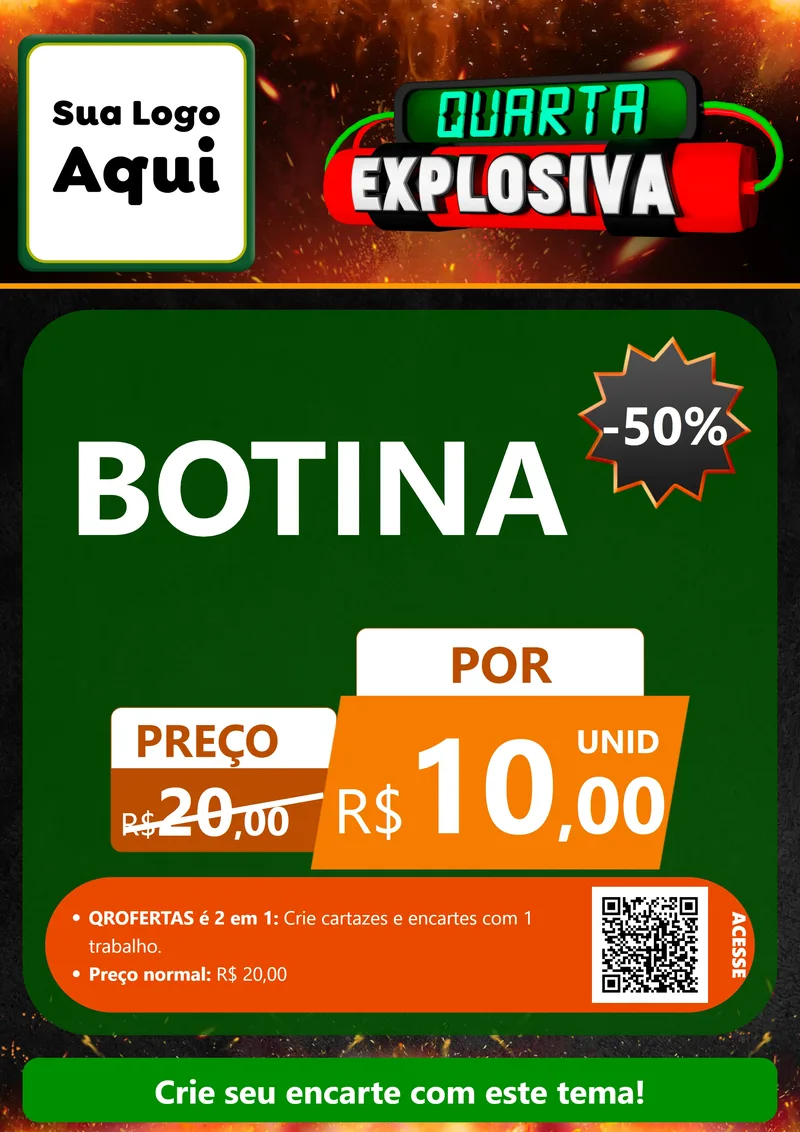 Modelo de Cartaz para Cartaz A4 Vertical com o tema Quarta Explosiva para Agropecuária