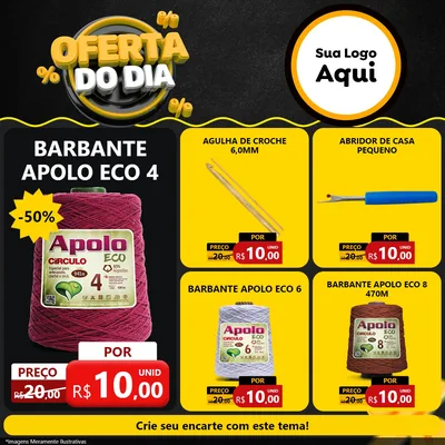 Modelo de Rede Social para Feed Facebook com o tema Oferta Do Dia para Armarinho e Aviamentos