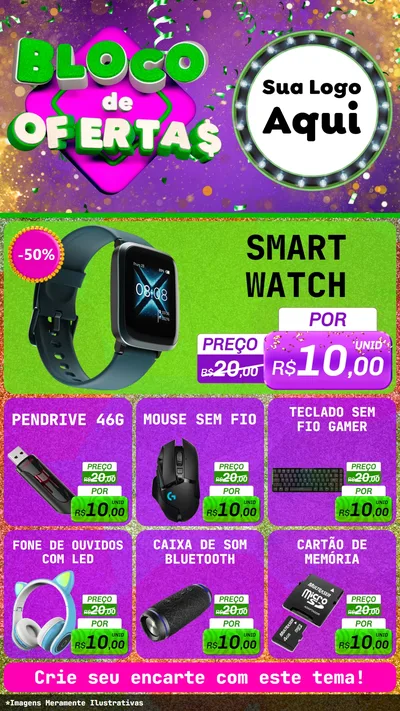 Modelo de Rede Social para Stories com o tema Bloco de Ofertas para Informática