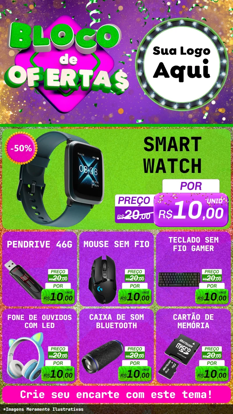Modelo de Rede Social para Stories com o tema Bloco de Ofertas para Informática