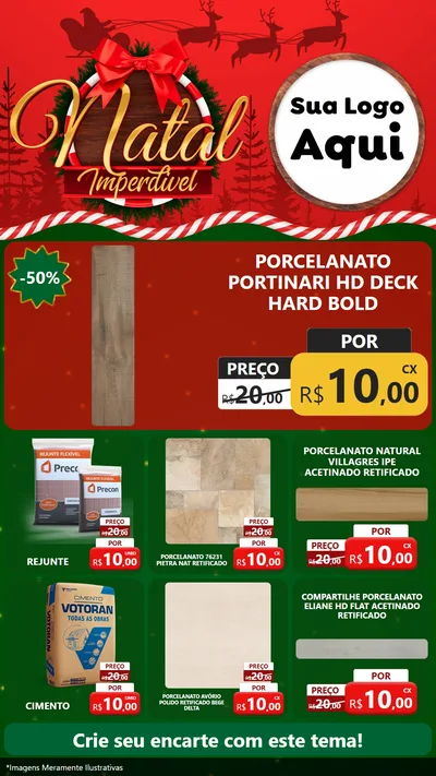 Modelo de Rede Social para Stories com o tema Natal Imperdível para Pisos e revestimentos