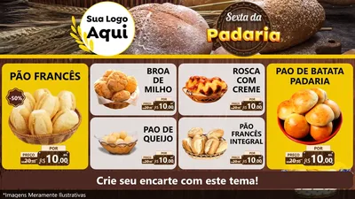 Modelo de TV para TV Horizontal com o tema Sexta da Padaria para Padaria