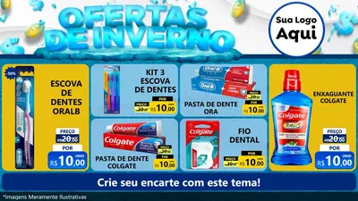 Modelo de TV para TV Horizontal com o tema Ofertas de Inverno para Higiene Pessoal