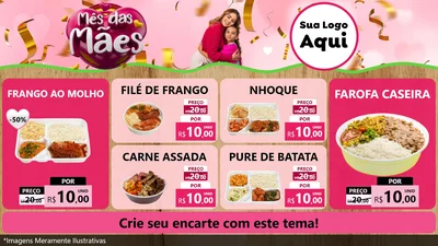 Modelo de TV para TV Horizontal com o tema Mês das Mães para Restaurante