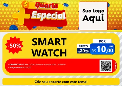 Modelo de Cartaz para Cartaz A4 Horizontal com o tema Quarta Mais Especial para Informática