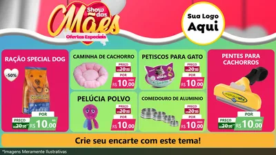 Modelo de TV para TV Horizontal com o tema Show das Mães - Ofertas Especiais para Pet Shop