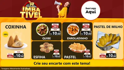 Modelo de TV para TV Horizontal com o tema Fim de Semana Imbatível para Salgadaria